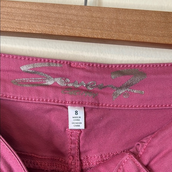 Seven Women's Pink Weekend Short Denim Shorts Size 8 - Picture 2 of 8